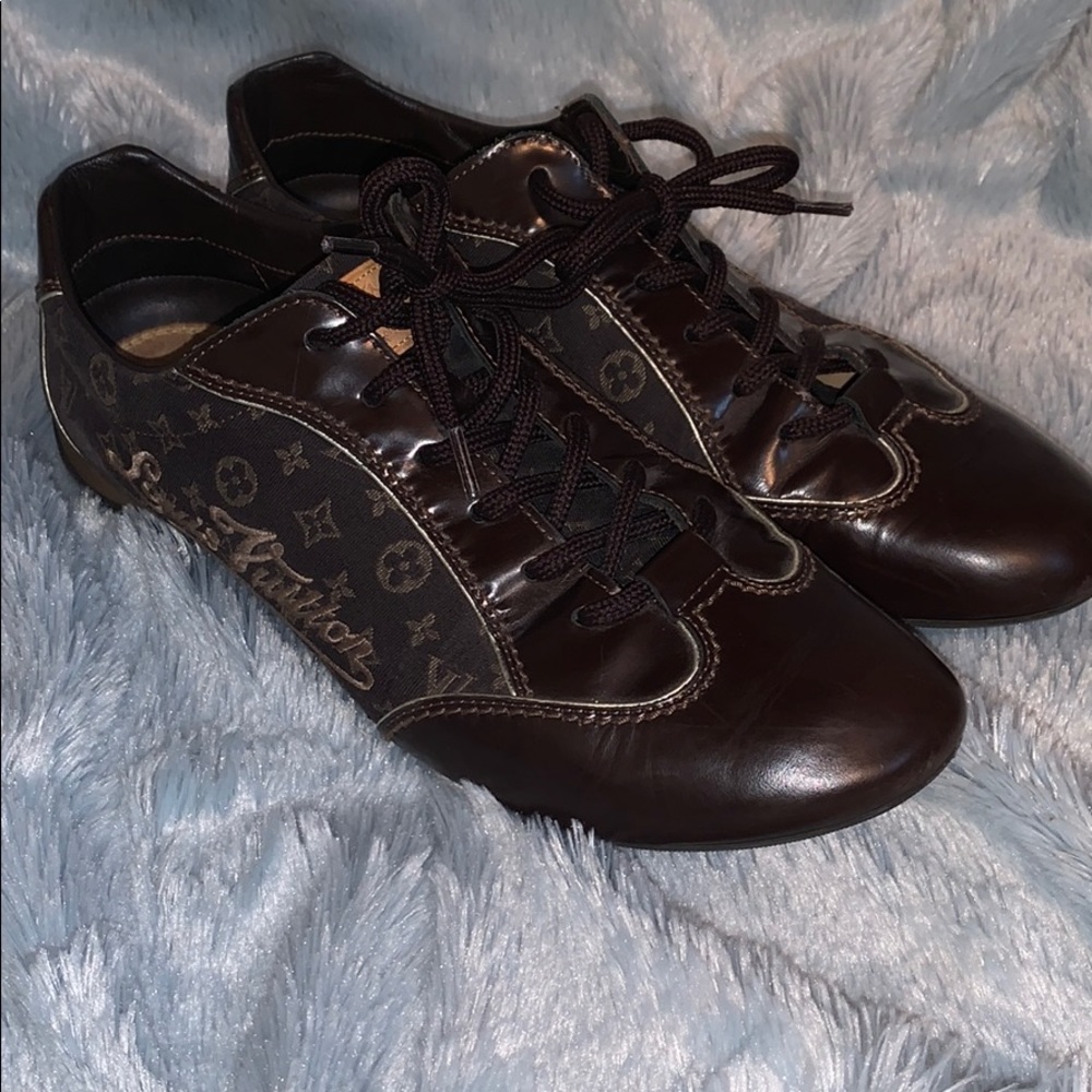 Louis Vuitton Brown Canvas Monogram Walking Shoes